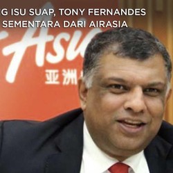 Isu Suap, Tony Fernandes Mundur Sementara dari AirAsia
