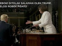 Heboh! Ditolak Salaman, Pelosi Robek Pidato Donald Trump