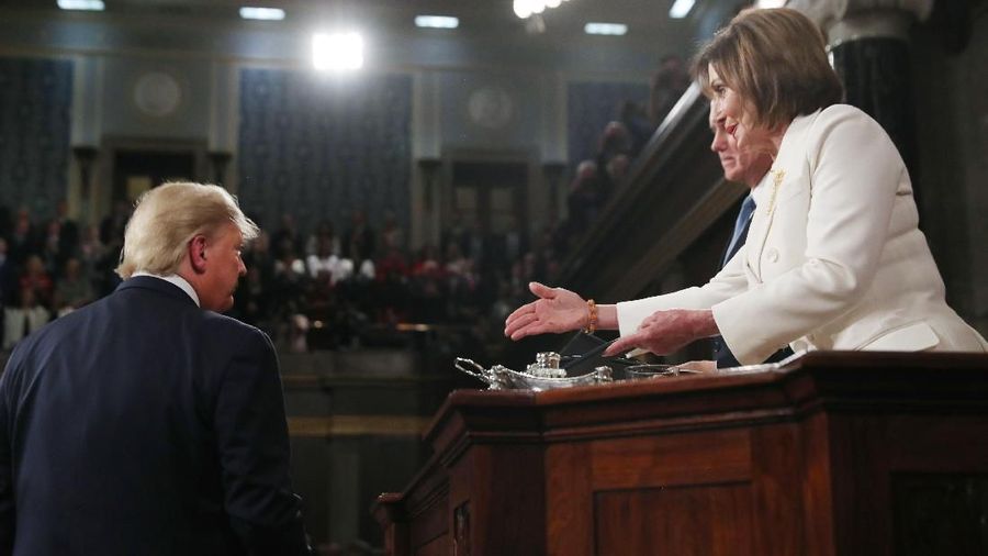 Donald Trump dan politisi AS yang juga Ketua DPR Nancy Pelosi tak bisa menyembunyikan ketidaksukaan satu sama lain.