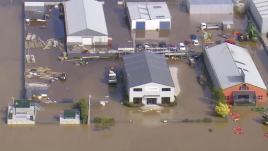 Curah Hujan yang tinggi menyebabkan banjir di Selandia Baru.