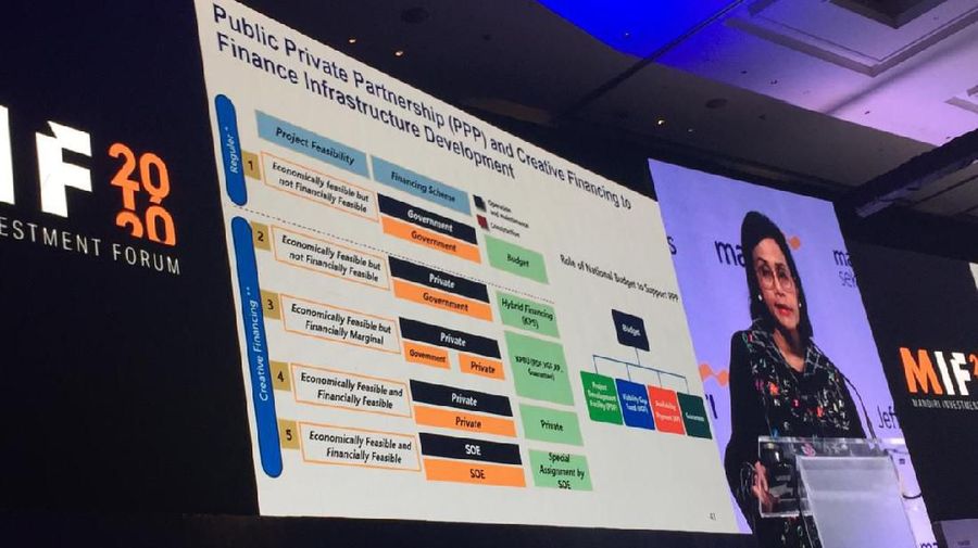 Menteri Keuangan Sri Mulyani Indrawati menjadi salah satu pembicara dalam Mandiri Investment Forum (MIF) 2020.