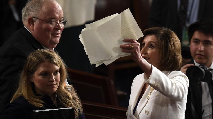 Donald Trump dan politisi AS yang juga Ketua DPR Nancy Pelosi tak bisa menyembunyikan ketidaksukaan satu sama lain.