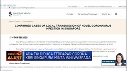 KBRI Singapura minta WNI Waspada! Ada TKI Diduga Kena Corona