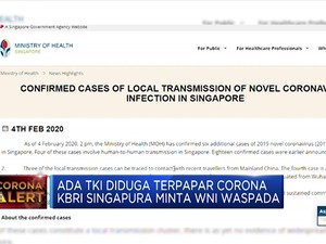 KBRI Singapura minta WNI Waspada! Ada TKI Diduga Kena Corona