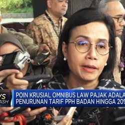 Sri Mulyani Serahkan Draft Omnibus Law Pajak ke DPR