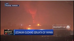 Kacau! Ini Ledakan Gudang Senjata di Yaman