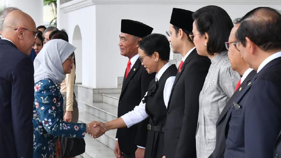 Pertemuan Presiden RI Jokowi dengan Presiden SIngapura Halimah Yacob di Istana Bogor. (Rusman - Biro Pers Sekretariat Presiden)