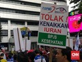 Buruh Demo Kenaikan BPJS Kesehatan, Jalan Rasuna Said Macet