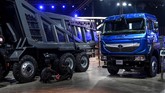 Tata Motors meluncurkan kendaraan komersial bertepatan Auto Expo 2020. (Photo by Money SHARMA / AFP)