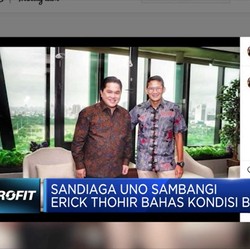 Temui Erick Thohir, Kira-kira Apa yang Dibahas Sandiaga Uno?