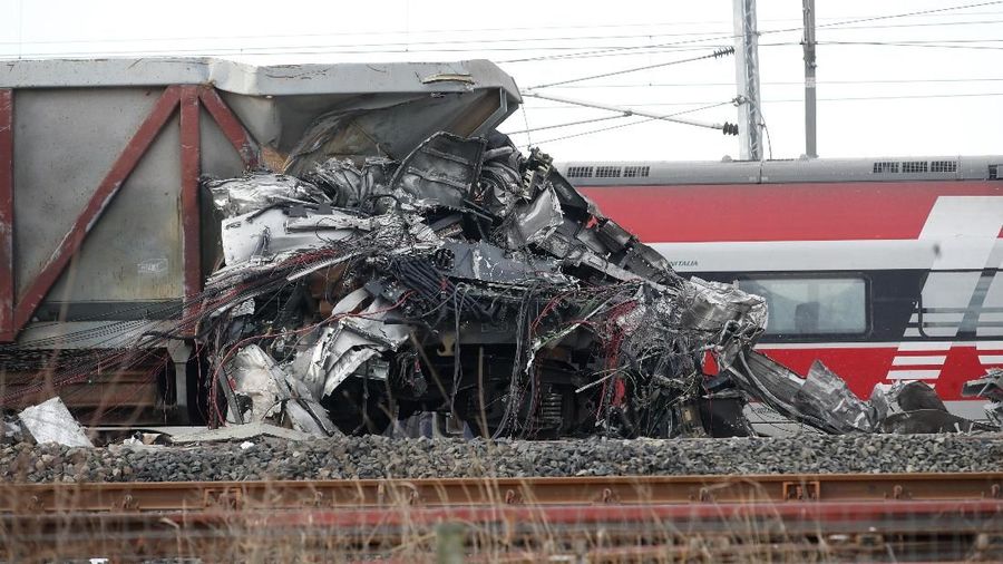 Sebuah kereta cepat mengalami kecelakaan di Italia, Kamis (6/2/2020).