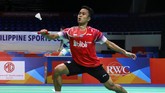 Anthony Ginting berhasil menyudahi perlawanan Heo Kwang Hee dengan skor 24-22, 19-21, 21-16. (dok.PBSI)