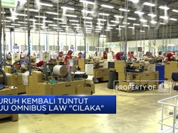 Buruh Kembali Tuntut RUU Omnibus Law "Cilaka"
