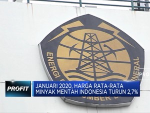 Harga Rata-rata Minyak Mentah RI Turun 2,7% di Awal 2020
