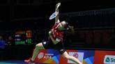 Ruselli Hartawan lalu mengunci kemenangan Indonesia lewat kemenangan di partai ketiga. Ruselli menang 21-10, 21-18 atas Maria Bianca Carlos. (dok.PBSI)
