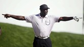 Michael Jordan sering menghabiskan masa pensiun dengan bermain golf, salah satu olahraga favoritnya. (Isaac Brekken/Getty Images for Michael Jordan Celebrity Invitational/AFP)