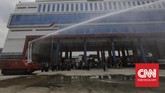 Robot ini memakai baterai yang bisa dipakai penuh selama 10 jam. (CNN Indonesia/Adhi Wicaksono)