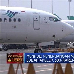 Waduh! Penerbangan Nasional Anjlok 30% karena Corona