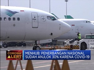 Waduh! Penerbangan Nasional Anjlok 30% karena Corona