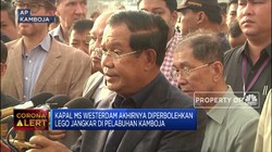 Perdana Menteri Kamboja Sambut Penumpang MS Wasterdam