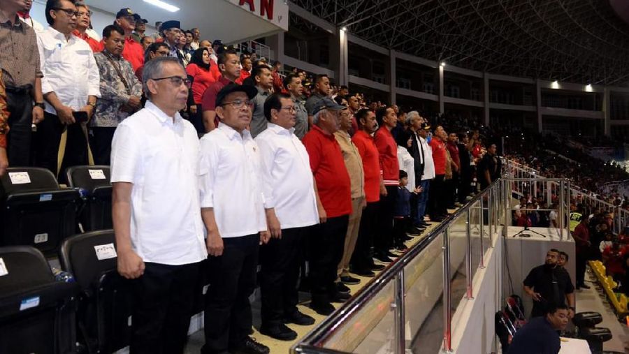 Buat piala dunia, Jokowi resmikan Stadion Manahan Solo, Sabtu (15/2/2020).