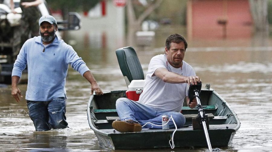 Mississipi, negara bagian Amerika Serikat (AS) terendam banjir karena meluapnya Sungai Pearl.