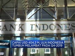 Capai USD 404,3 M, Utang Luar Negeri Melambat Pada Q4-2019