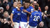 Everton membantai Crystal Palace 3-1 di Stadion Goodison Park, Liverpool, 8 Februari. (Martin Rickett/PA via AP)