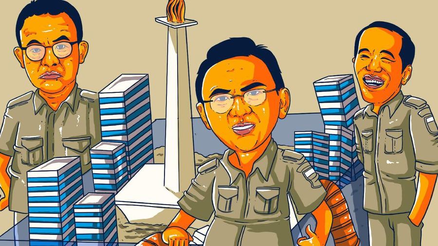 Infografis/dari jokowi hingga Anies gubernur yang  paling berhasil mengatasi masalah jakarta/Aristya Rahadian Krisabella