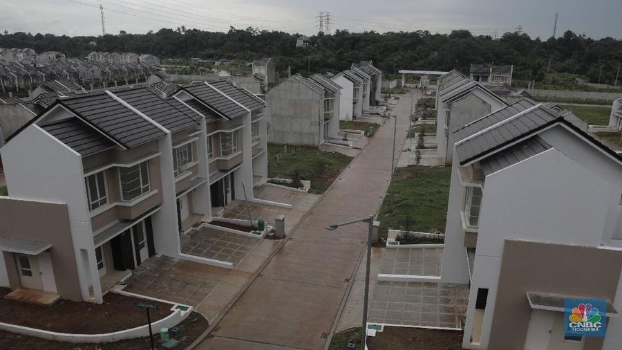 Suasana Perumahan Fasilitas Likuiditas Pembiayaan Properti (FLPP) di Cibarengkok  Pengasinan, Kec. Gn. Sindur, Bogor, Jawa Barat, Senin (17/2/2020). PT Bank Tabungan Negara (BTN) (Persero) Tbk pada tahun 2020 meningkatkan layanan transaksi digital untuk menggaet calon debitur Kredit Pemilikan Rumah (KPR). (վ/Muhammad Sabki)