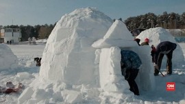 VIDEO: Kompetisi Bangun 100 Igloo di Rusia