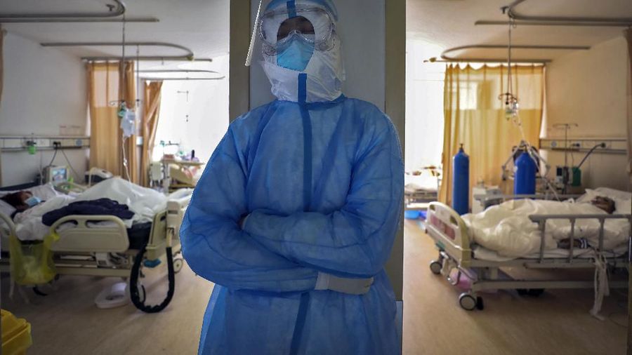 Rumah Sakit Virus Corona. (Chinatopix via AP)
