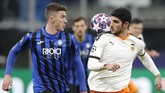 Atalanta menjamu Valencia dalam laga leg pertama babak 16 besar Liga Champions di Stadion San Siro. (AP Photo/Antonio Calanni)