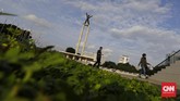 Taman Lapangan Banteng, Jakarta, Kamis, 20 Februari 2020. Adanya revitalisasi kawasan Monas menyebabkan sebagian warga memilih Lapangan Banteng sebagai tempat menghabiskan waktu. (CNN Indonesia/Adhi Wicaksono)