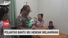 VIDEO: Polantas Bantu Ibu Hendak Melahirkan di Tol Jorr