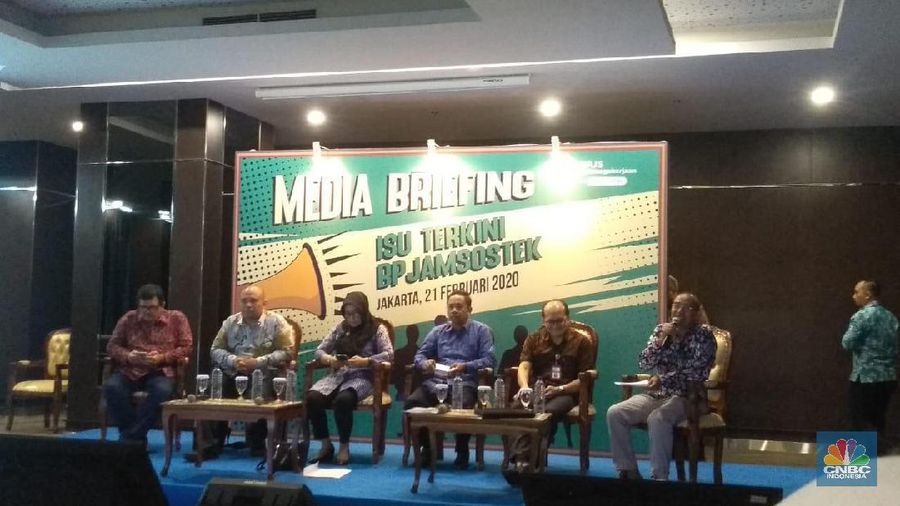 Media briefing isu terkini BPJAMSOSTEK  (CNBC Indonesia/Cantika Adinda Putri)