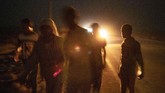 Data IOM pada 2018 setidaknya 150 ribu imigran dari Yaman dan negara Afrika lainnya, jumlahnya meningkat 50 persen dalam setahun terakhir. (AP Photo/Nariman El-Mofty)