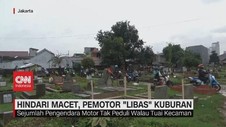 VIDEO: Hindari Macet, Pemotor 'Libas' Kuburan
