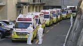 Pemerintah Kota Daegu meyakini 1.001 jemaat Shincheonji menghadiri kebaktian bersama wanita itu di saat dia telah terinfeksi. (Lim Hwa-young/Yonhap via AP)