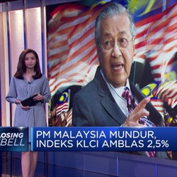 PM Malaysia Mundur, Indeks KLCI Amblas 2,5%