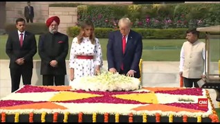 VIDEO: Donald Trump Berziarah ke Makam Mahatma Ghandi