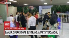 VIDEO: Operasional Bus Transjakarta Terganggu Akibat Banjir