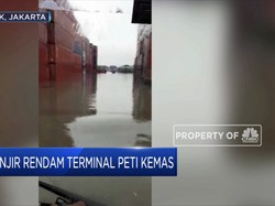 Hujan Deras, Kawasan Peti Kemas Tanjung Priok Kebanjiran