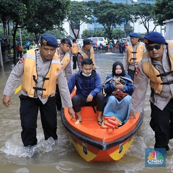 Ini Penampakan Kawasan Benhil yang Dikepung Banjir