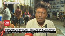 VIDEO: Pengungsi Banjir Jakarta Tinggal di Kontainer