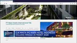 OJK Minta IPO Nara Diulang Hingga 20 Maret 2020