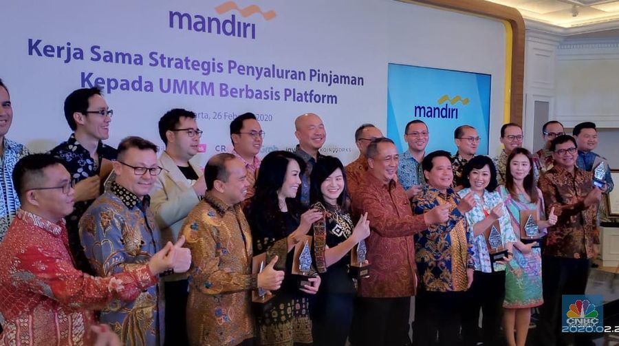 Bank Mandiri Kerjasama Kerja sama Strategis Penyaluran Pinjaman kepada UMKM Berbasis Platform (CNBC Indonesia/Arief Budiansyah)