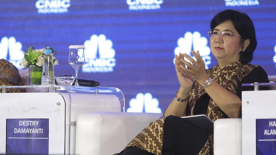 Deputi Gubernur Senior Bank Indonesia Destry Damayanti di acara ²©²ÊÍøÕ¾ Economic Outlook 2020 di The Ritz Carlton Ballroom, Pasific Place, Jakarta, Rabu 26/2/2020. (²©²ÊÍøÕ¾/Andrean Kristianto)