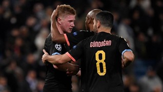 FOTO: Real Madrid Terkapar Lawan Man City di Liga Champions