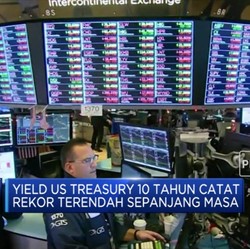 Yield US Treasury 10 Tahun Turun ke Level Terendah di 1,302%